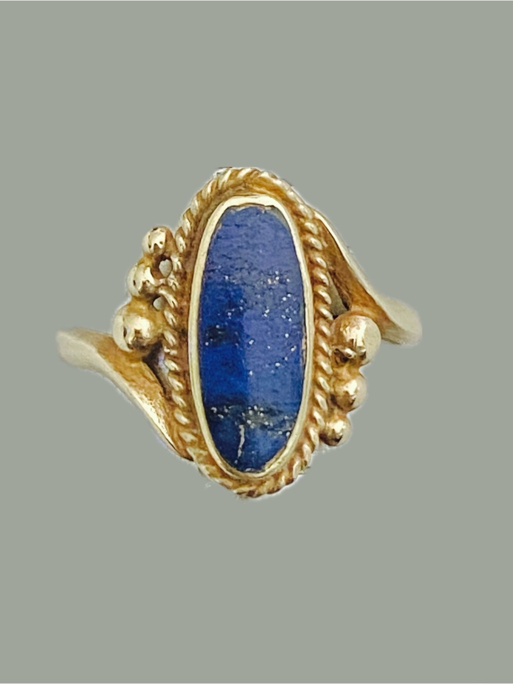 Vintage Copper Oval Denim Lapis Lazuli Statement Ring NWT Sizes 6 & 7.5 NWT